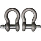 2x 3/4" Screw Pin Shackle Anchor D Ring Chain Cable Haul Lift Rope Clevis Diesel