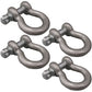 Four (4) 3/4" Bow Shackle Anchor Clevis Screw Pin 9500lb BS34 G-209