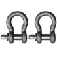 2x 3/4" Screw Pin Shackle Anchor D Ring Chain Cable Haul Lift Rope Clevis Diesel