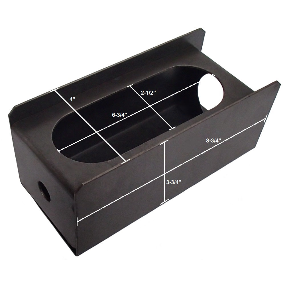 Set of 2 Steel Trailer 6" Oval Tail Light / 2" Round Side Light Mount Box -