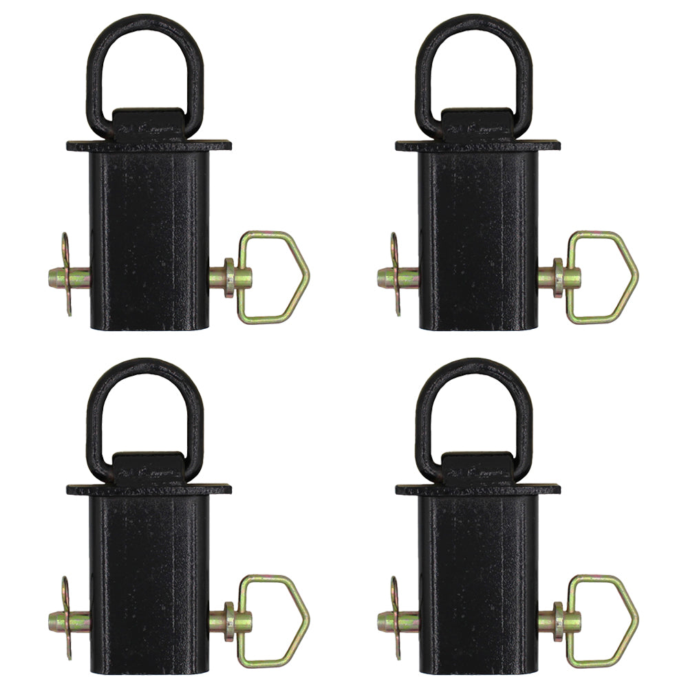 4 Removable Stake Pocket D-Rings for Flatbed & Utility Trailers with Pockets