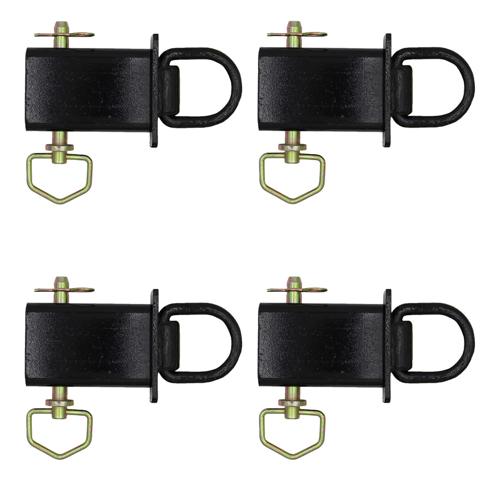 4 Removable Stake Pocket D-Rings for Flatbed & Utility Trailers with Pockets