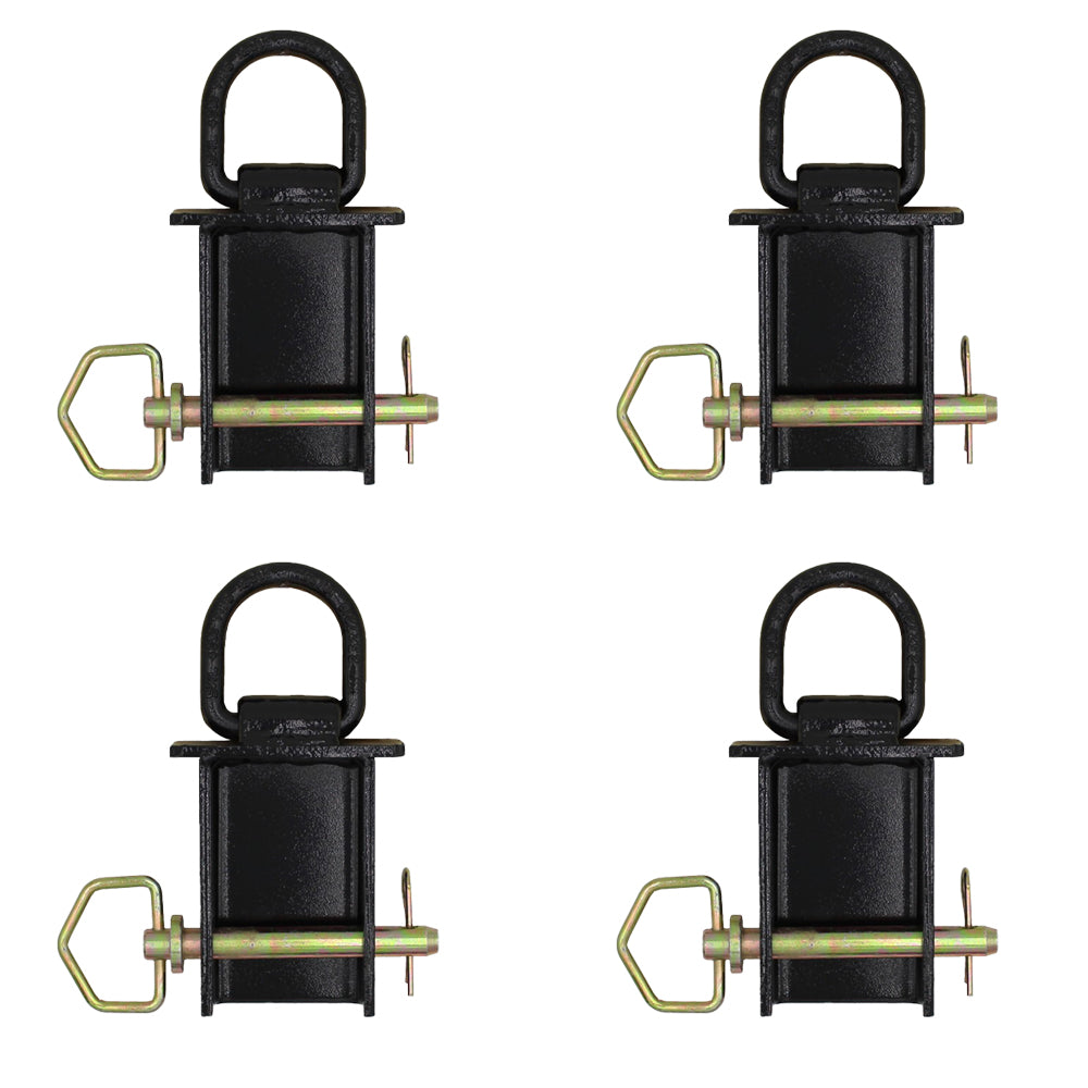 4 Removable Stake Pocket D-Rings for Flatbed & Utility Trailers with Pockets