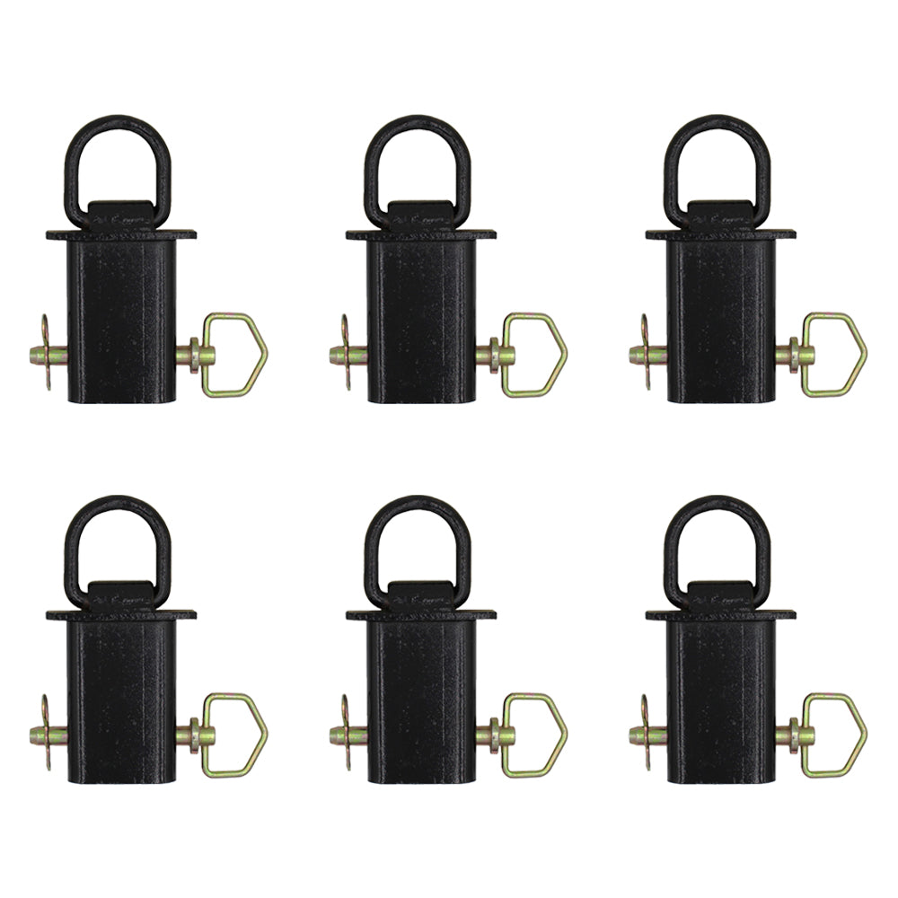 Six New Removable Stake Pocket D-Rings for Flatbed & Utility Trailers w/ Pockets