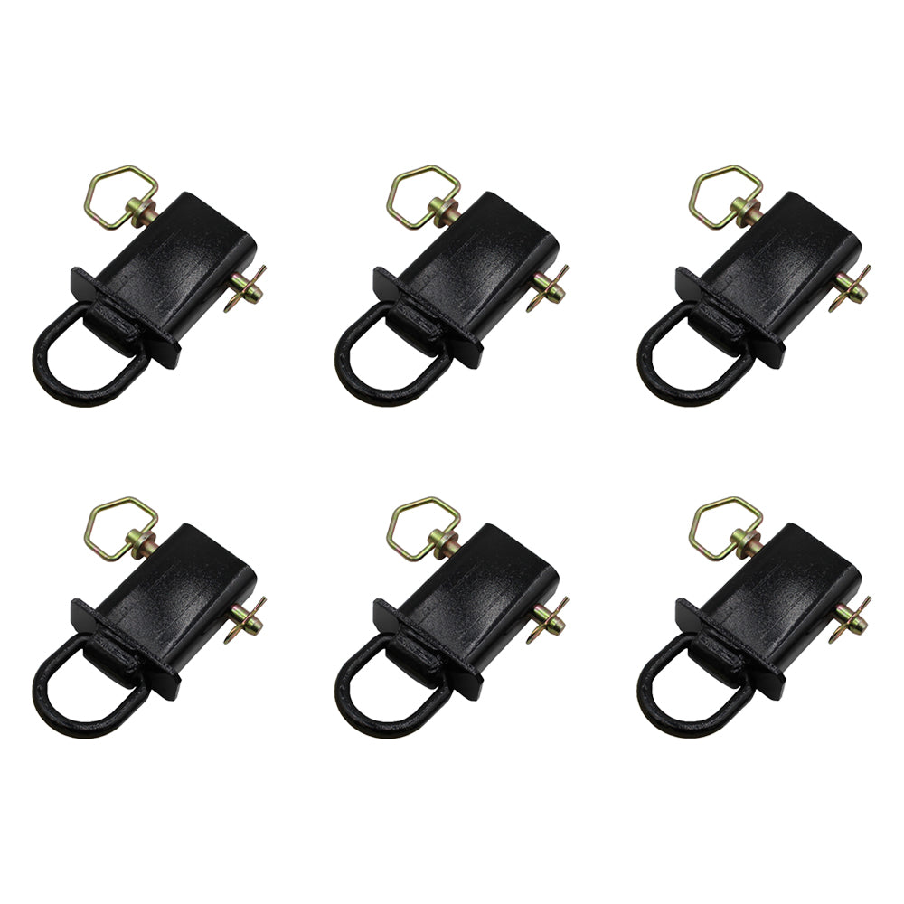 (6) D-Ring Stake Pockets Removable for Trailer Tie Down Transport Anchor Point