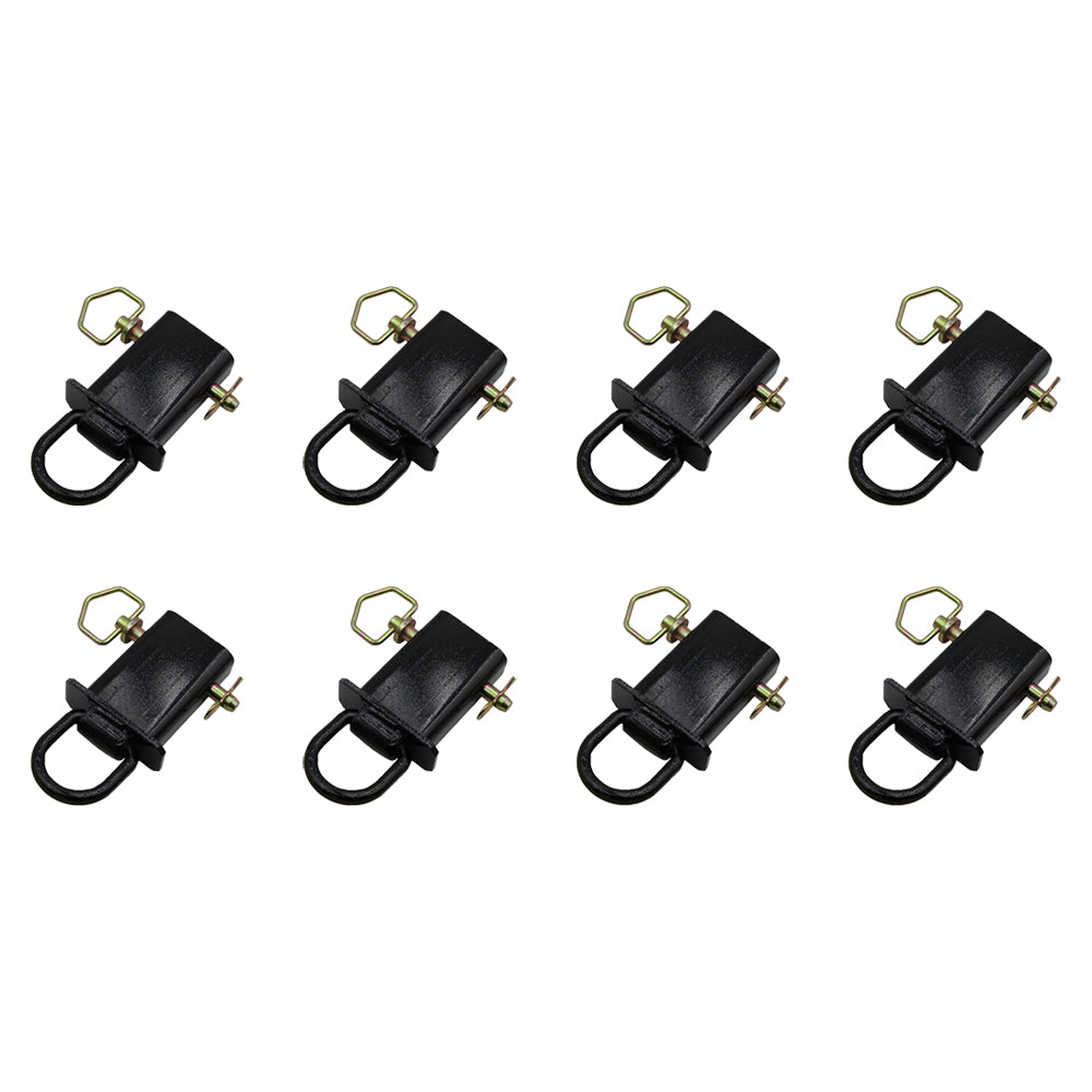 8-Heavy Duty Removable D-Ring Stake Pockets 12,000 Lbs.Trailer/Flat Bed PK-SPTD8