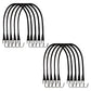 (10) 21" Rubber Tarp Straps Black Heavy Duty w/ Hooks Natural Fasten Bungee Cord