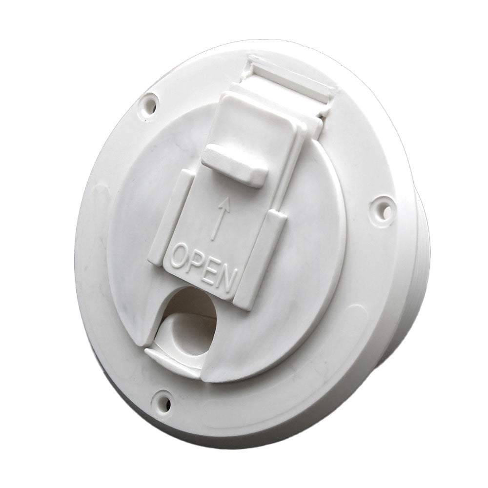 POWER CORD CABLE HATCH camper round RV trailer electric Colonial white