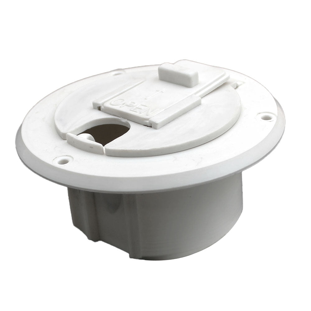 POWER CORD CABLE HATCH camper round RV trailer electric Colonial white