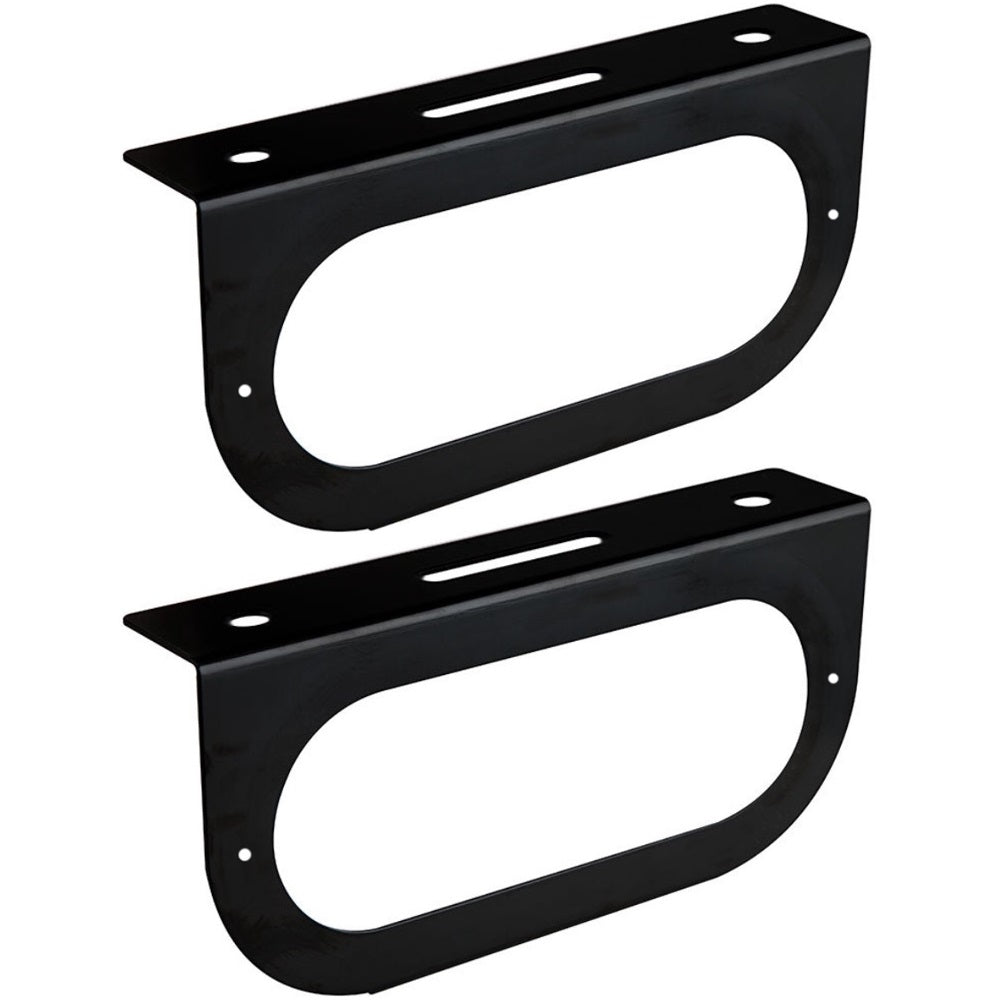 (2) 6" Inch Oval Brake Light Mounting Brackets RV Trailer
