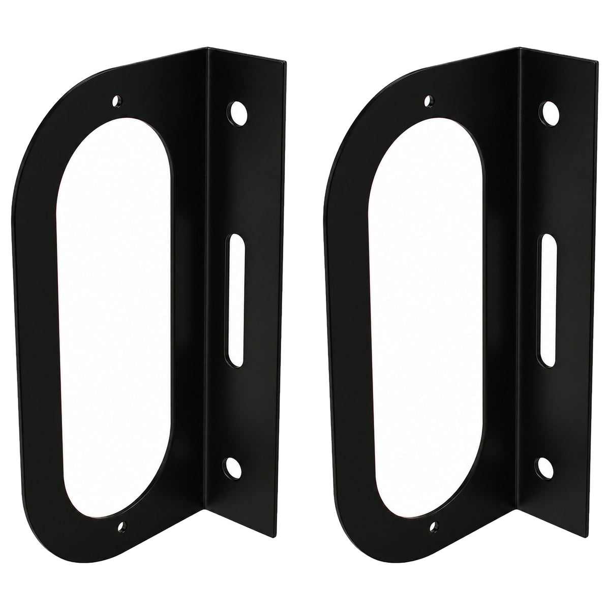 (2) Black Mounting Bracket for 6" Oval Light Powder Coated Trailer RV Optronics