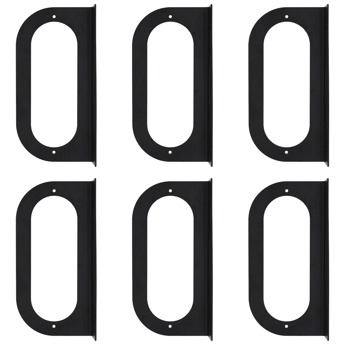 (6) Light Mounting Brackets fit 6" Oval Brake Light for Semi Trailer Truck Boat