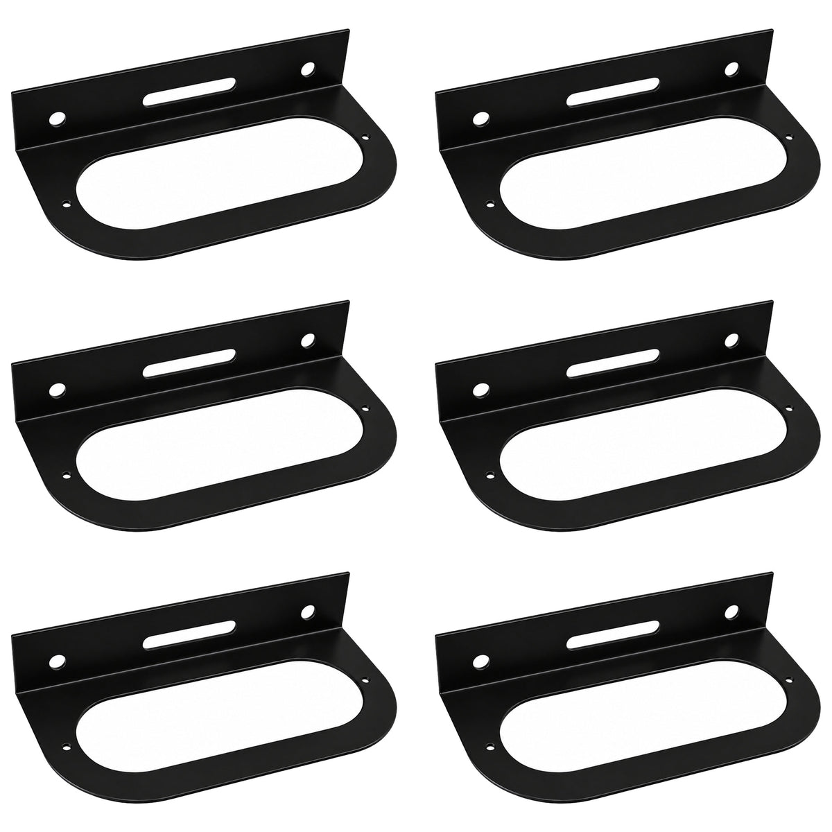 (6) Light Mounting Brackets fit 6" Oval Brake Light for Semi Trailer Truck Boat