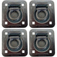 4 Recessed Anchor Point Tie Down Cargo Truck Container Quad Van Trailer D-Rings