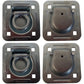 4 Recessed Anchor Point Tie Down Cargo Truck Container Quad Van Trailer D-Rings