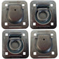 Qty 4: 1-1/2" Bolt-on Recessed D-Ring Fits Universal Products Replaces RDR5