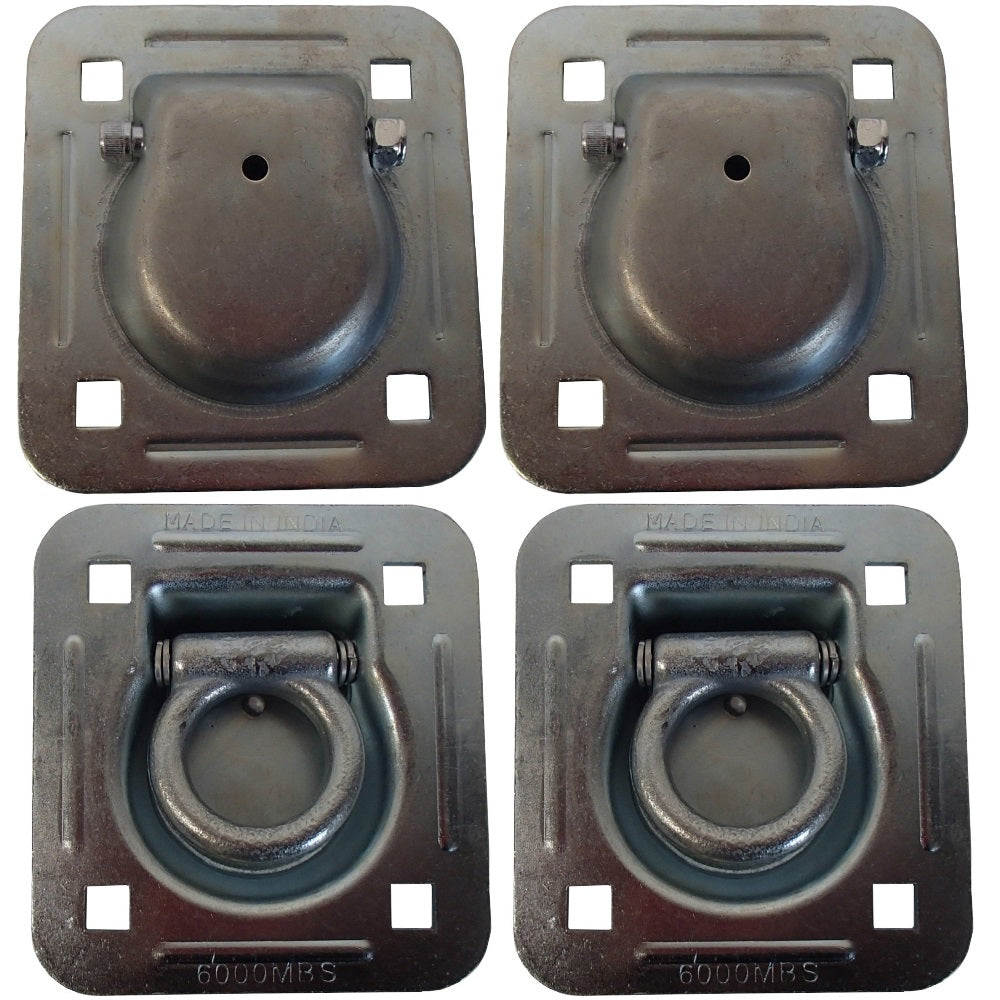 Qty 4: 1-1/2" Bolt-on Recessed D-Ring Fits Universal Products Replaces RDR5