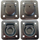 4 Recessed Anchor Point Tie Down Cargo Truck Container Quad Van Trailer D-Rings