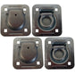 4 Pack Chain Rope Tie Down Trailer 4-Bolt Steel Recessed D-Ring 6000# MBS Rated