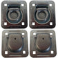 4 Recessed Anchor Point Tie Down Cargo Truck Container Quad Van Trailer D-Rings