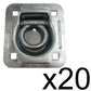 20 pk Flush Mount Recessed Ring Trailer Cargo Tie Down Control D-Rings 6000 lbs