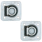 2 Flatbed Truck Cargo Trailer 6000lb Tie Down Strap Flush Mount Recessed D-Rings