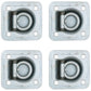 4 Recessed D-Rings for Van Cargo Container Truck Trailer Tie Down Anchor Point