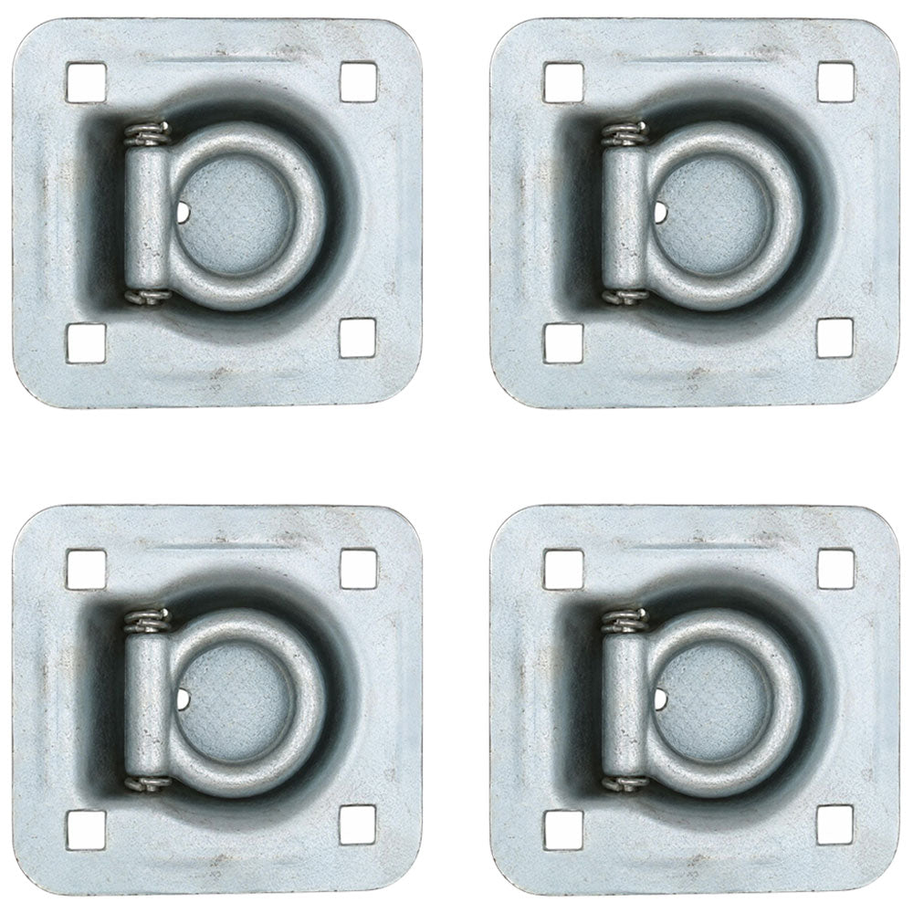 4 Recessed D-Rings for Van Cargo Container Truck Trailer Tie Down Anchor Point