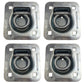4 Recessed Anchor Point Tie Down Cargo Truck Container Quad Van Trailer D-Rings