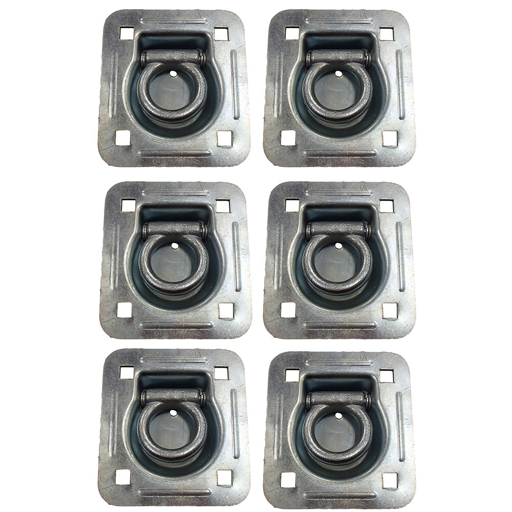 Qty 6: 1-1/2" Bolt-on Recessed D-Ring Fits Universal Products Replaces RDR5