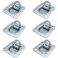 6 Recessed Quad Van Cargo Container Truck Trailer Tie Down Anchor Point D-Rings