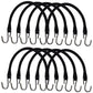 10 Pack Heavy Duty 15" 100% Natural Rubber Bungee Straps Tie-Down Cords