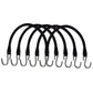 5-Pack 15" Natural Rubber Bungee Cords/Tarp Straps/Tie-Downs with Hooks