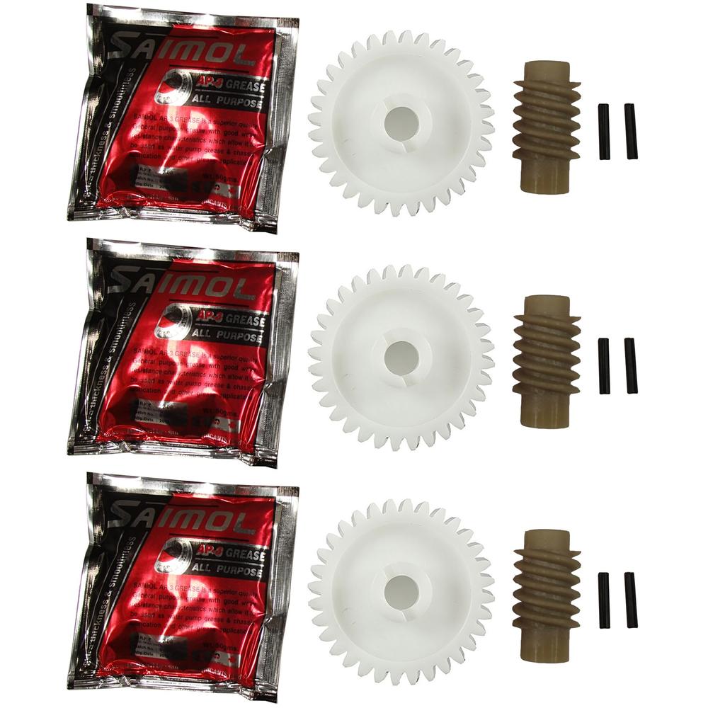 41A2817 Qty 3: Garage Door Opener Drive Gear & Worm Set Fits Universal Products
