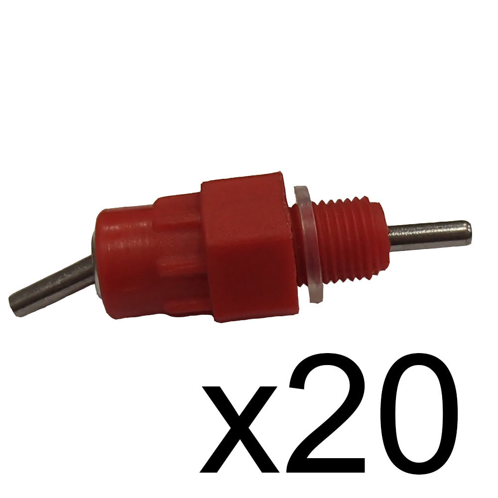 Twenty (20) New Screw-In Water Nipple Drinkers for Various Poultry Drinkers