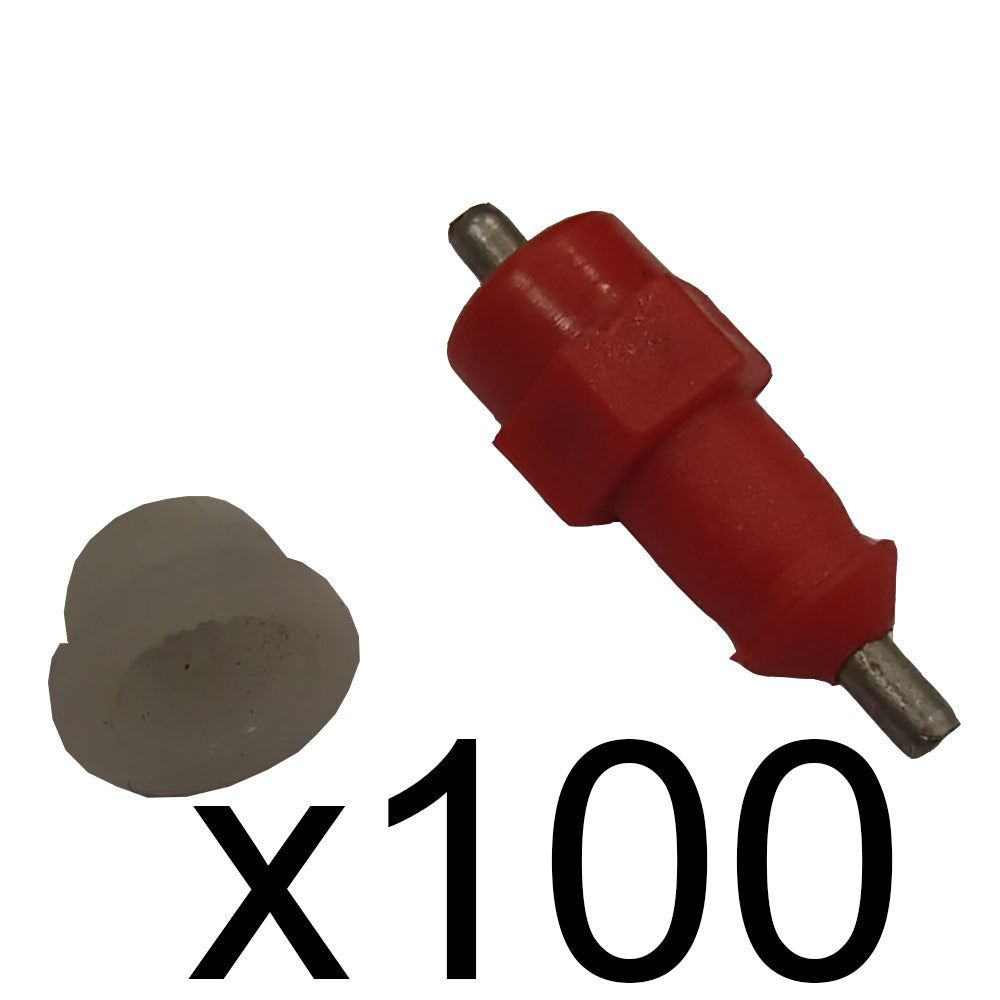 100 Chicken Waterer Push In Poultry Nipples Drinker Bird Drink Water Fowl Chook