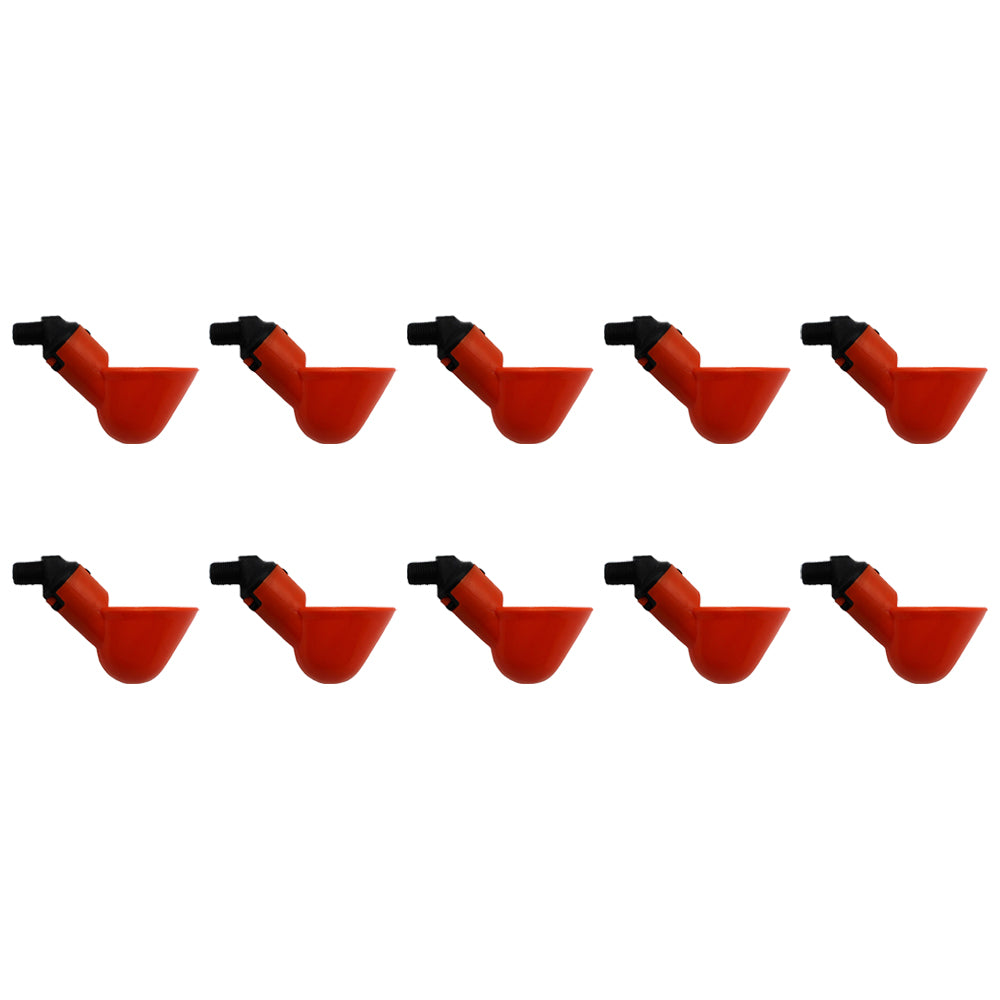 10 Pack Poultry Plastic Automatic Drinker Water Drinking Cups For Chicken Hen