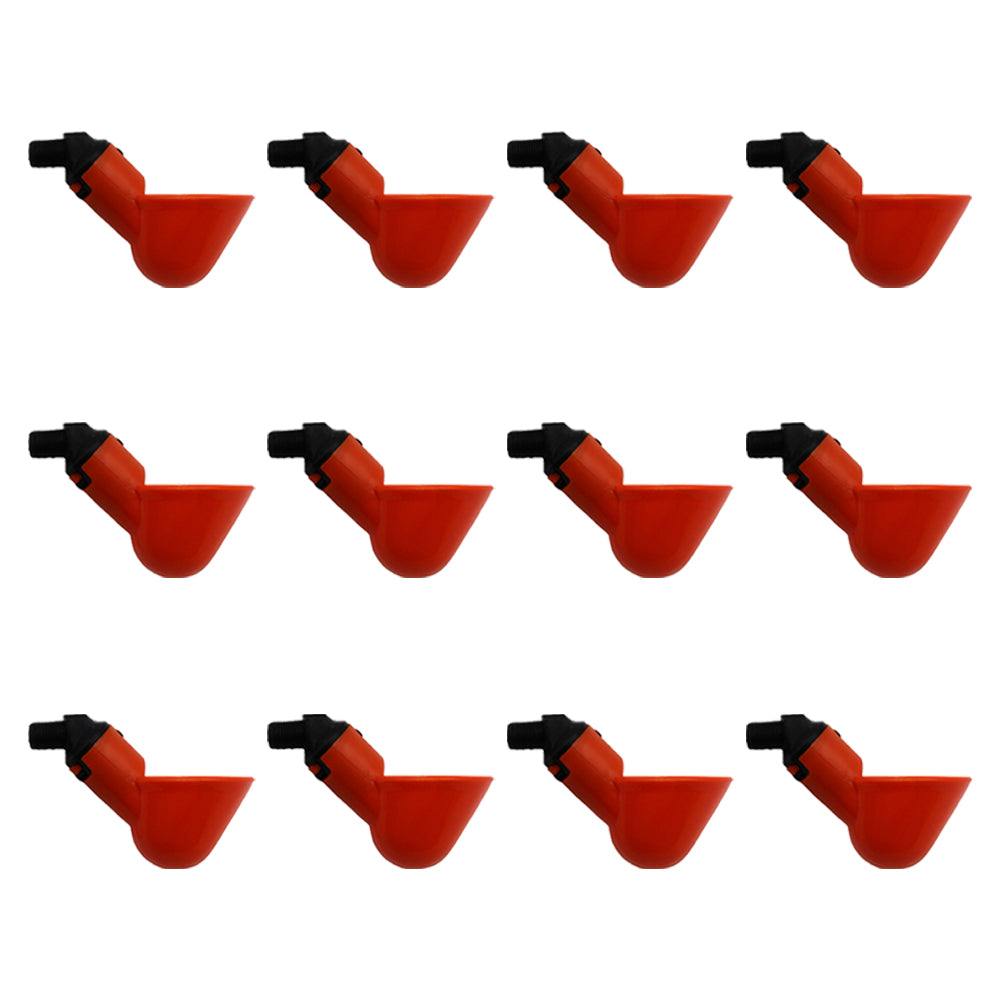 12 Pack Automatic Waterer Drinker Cups For Chicken Coop Poultry Chook Bird Water