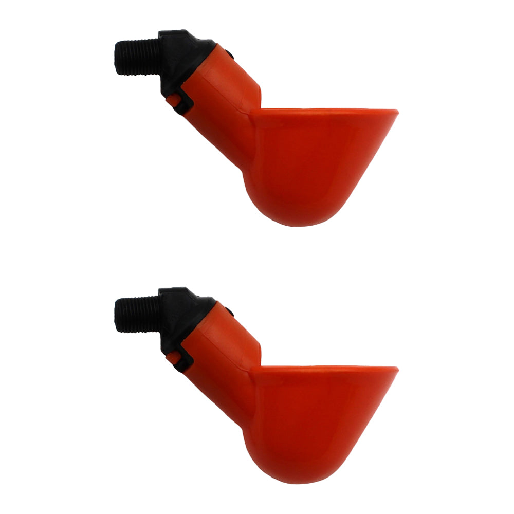 2 Automatic Waterer Drinker Cups Chicken Coop Poultry Chook Bird Turkey Drink