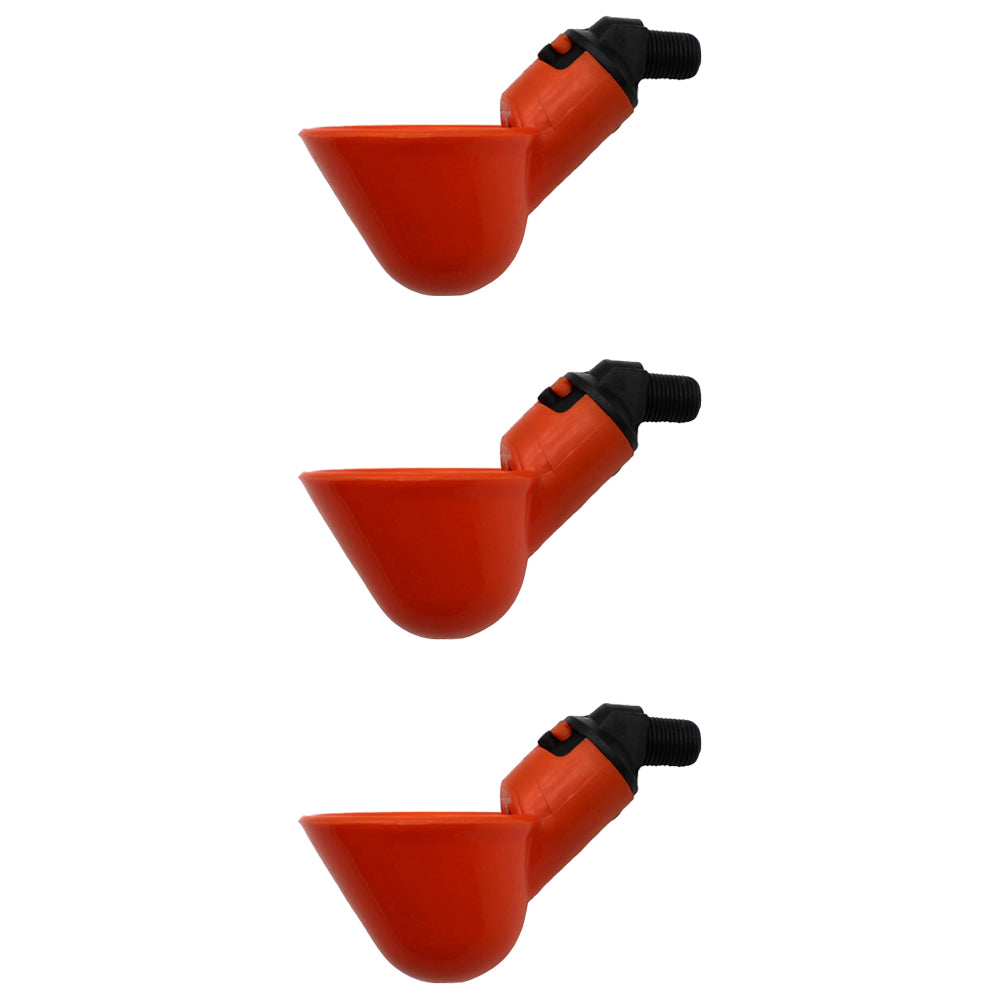 (3) Automatic Waterer Drinker Cups Chicken Coop Poultry Chook Bird Turkey Drinker