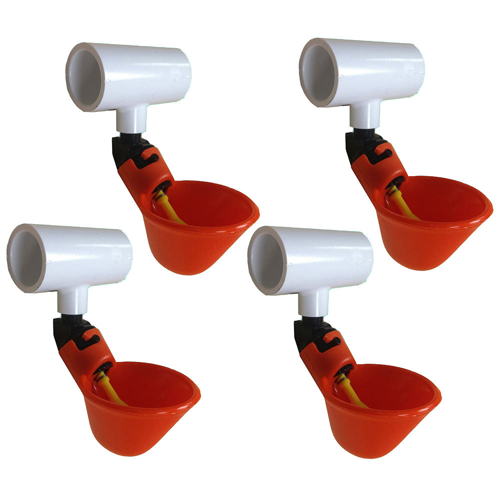 (4) AUTOMATIC WATERER DRINKER CUPS & 1/2