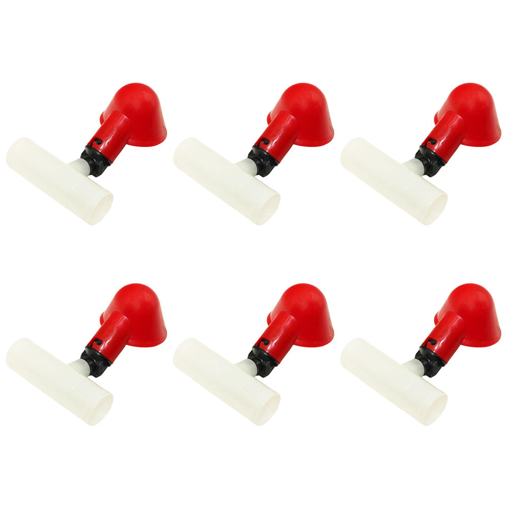 (6) AUTOMATIC WATERER DRINKER CUPS & 1/2" PVC TEE FITTING CHICKEN WATER POULTRY