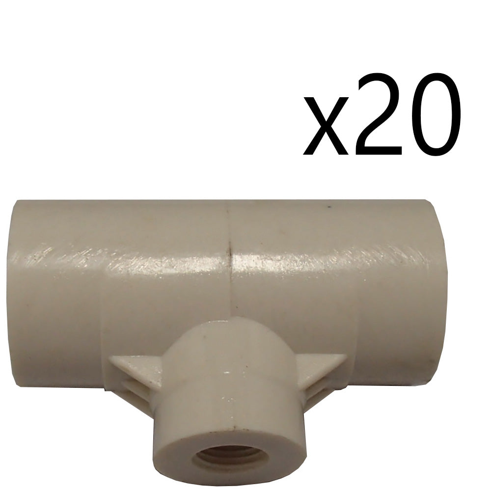 (20) 1/2" PVC Fittings for Waterer Cups or Nipples for Chicken/Poultry