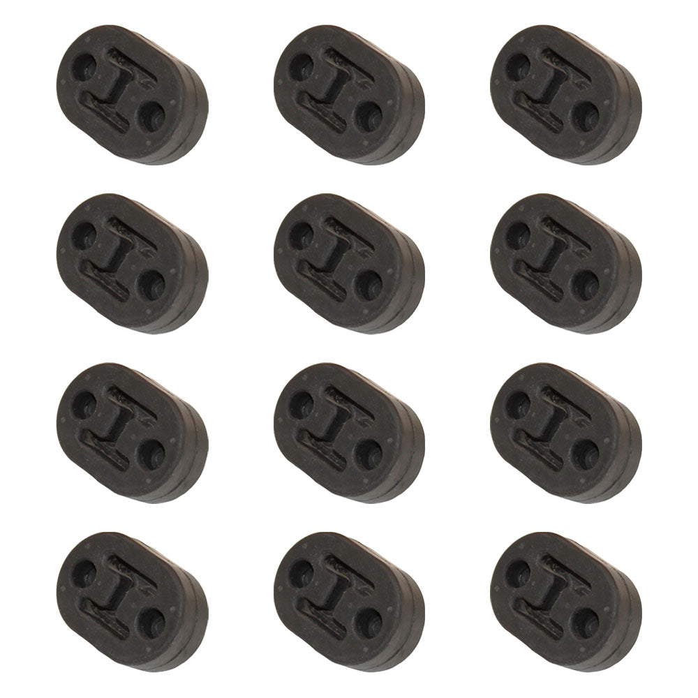 Qty 12: Rubber Exhaust Insulator Fits Universal Products Replaces 100400