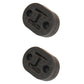 2Pcs Universal Car Truck Rubber Exhaust Tail Pipe Mount Bracket Hanger Insulator