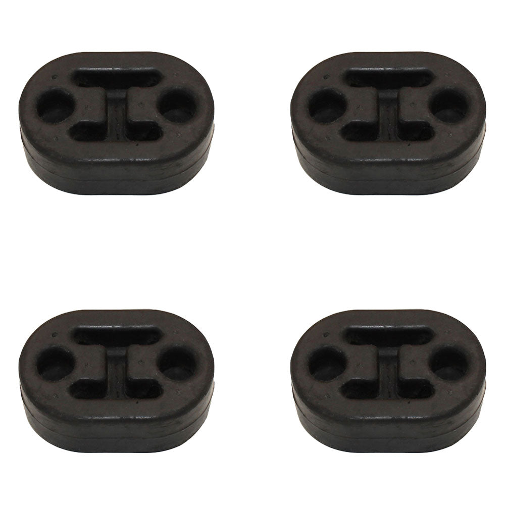 4PCS Universal Car Rubber Exhaust Tail Pipe Mount Brackets Hanger Insulator