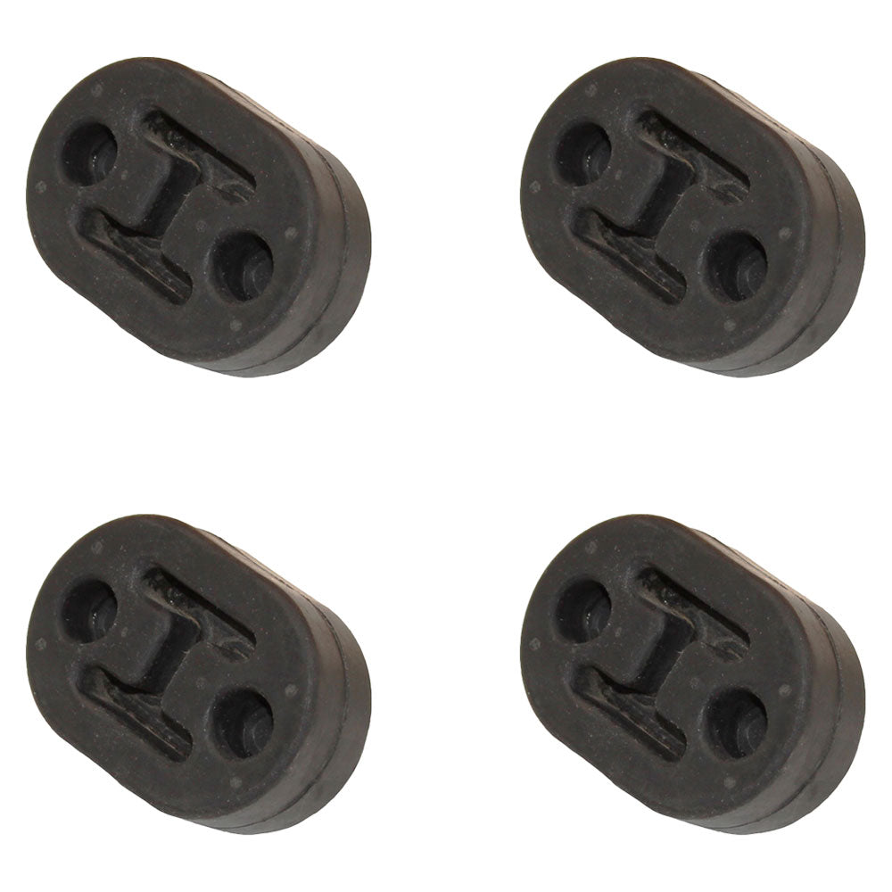 4PCS Universal Car Rubber Exhaust Tail Pipe Mount Brackets Hanger Insulator