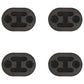 4PCS Universal Car Rubber Exhaust Tail Pipe Mount Brackets Hanger Insulator