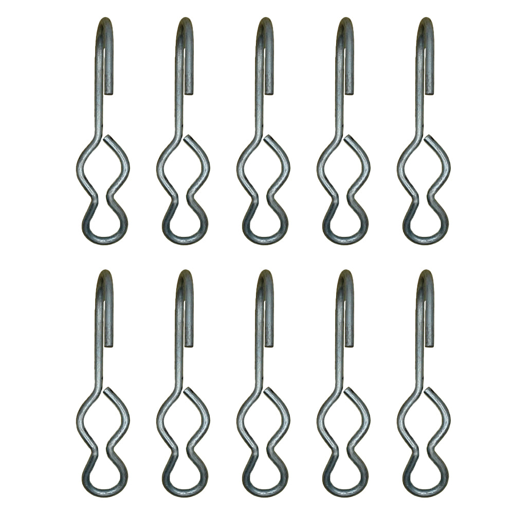 Ten Pack Set of SJ Hooks Designed For Rubber Ropes Shock Cords Cargo Control