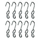 SJ Hooks 10 Piece Set Steel Construction for Rope Shock Cord Bungee Cord